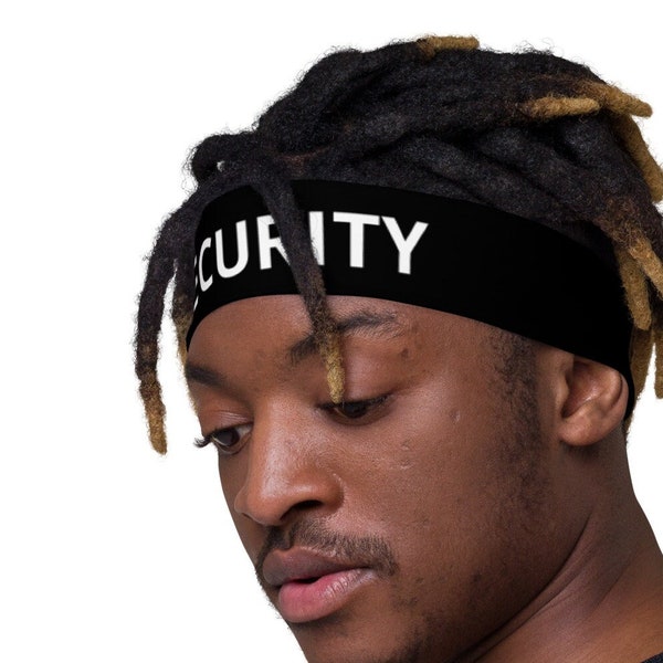 Security Headband, Security Officer on Duty, Public Safety Team Headband, Bouncer, Bodyguard