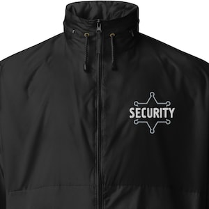 Security Officer Unisex windbreaker, bouncer, bodyguard, cctv operator, military personnel, doorman, door supervisor