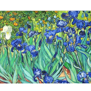 Irises  Area Rug, Vincent van Gogh, fine art reproduction