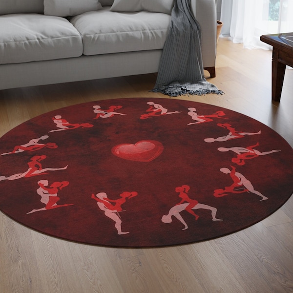 Sex Positions Round Rug, Kama Sutra, Girlfriend, Boyfriend, Love Romance Sexy Gift