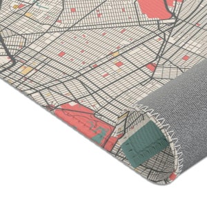 New York City Map Area Rug, NYC