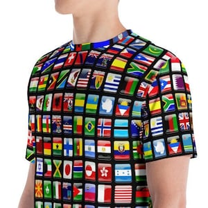Alle Länderfahnen T-Shirt, International Traveller, Urlaub, Urlaub