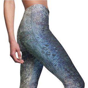 Realistic  Fish scales  Women's Leggings, Fish Girl Leggings, Gym Sensation, Mermaid
