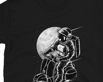 Galactic Scooter T-Shirt, Astronaut Racer, Astronomy NASA