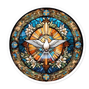 Heilige Geest in het christendom, teken van duif, drie-eenheidsstickers