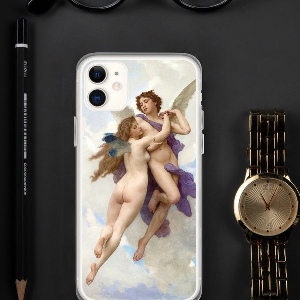 Cupid and Psyche iPhone Case, Fine Art Phone, Romance Angelic Love, Mythology
