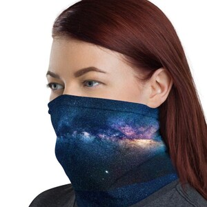 The Milky Way, Masque facial - Neck Gaiter, Masque, Bandeau, Bandana, Galaxie, Univers, Cosmos