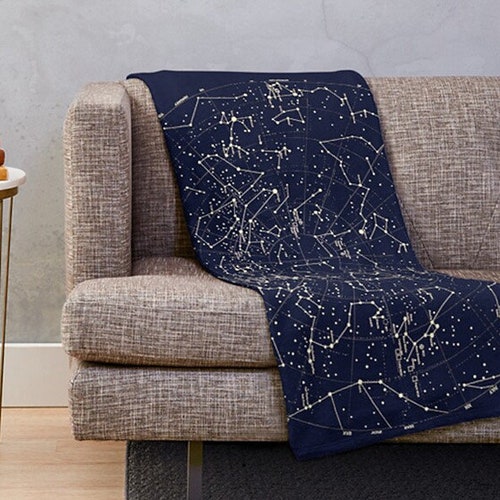 Constellations Map Throw Blanket Astronomy Constellation - Etsy