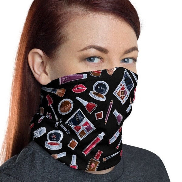 Makeup Face Mask, Neck Gaiter, Scarf, Headwear, Facemask, Headband, Salon Cosmetics, Makeup Artist Gift, make up