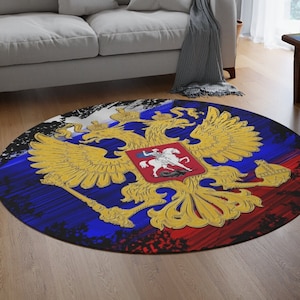 Russian Flag Round Rug, Russia