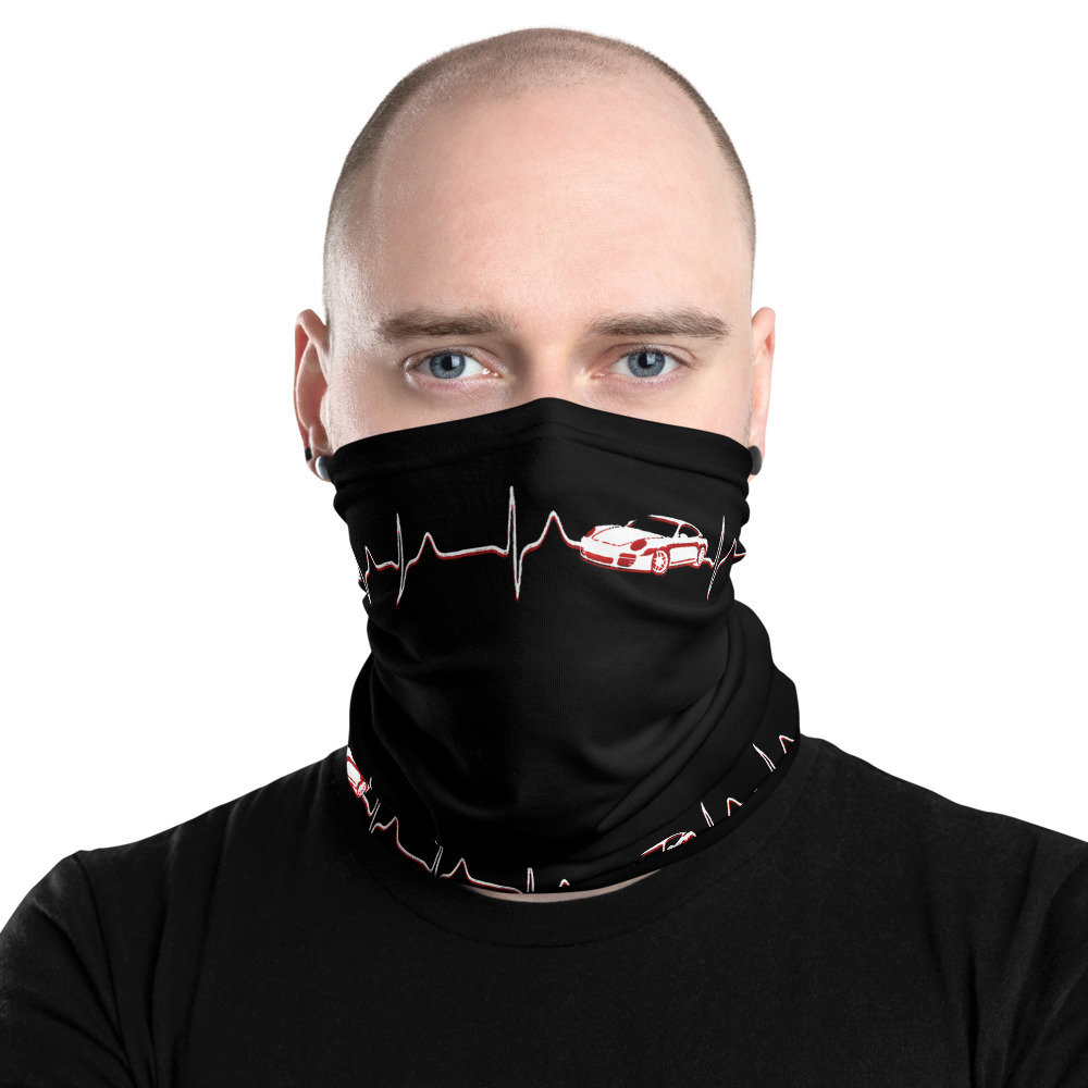 Sports Car Driving in Heartbeat Face Mask - Neck Gaiter, Driver Scarf ...