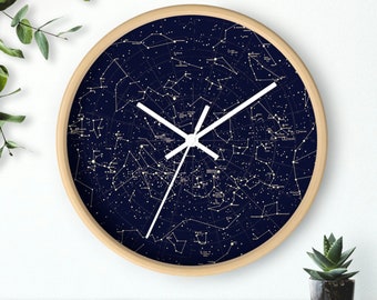 Constellations Wall clock, Astronomy, Celestial Wall clock