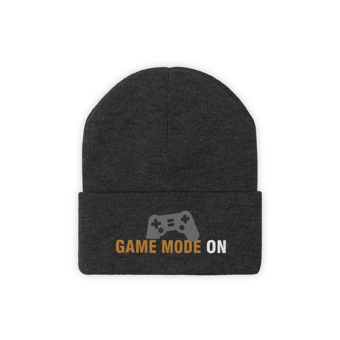 Game Mode ON Knit Beanie Gamer Hat Gaming Lifestyle Etsy