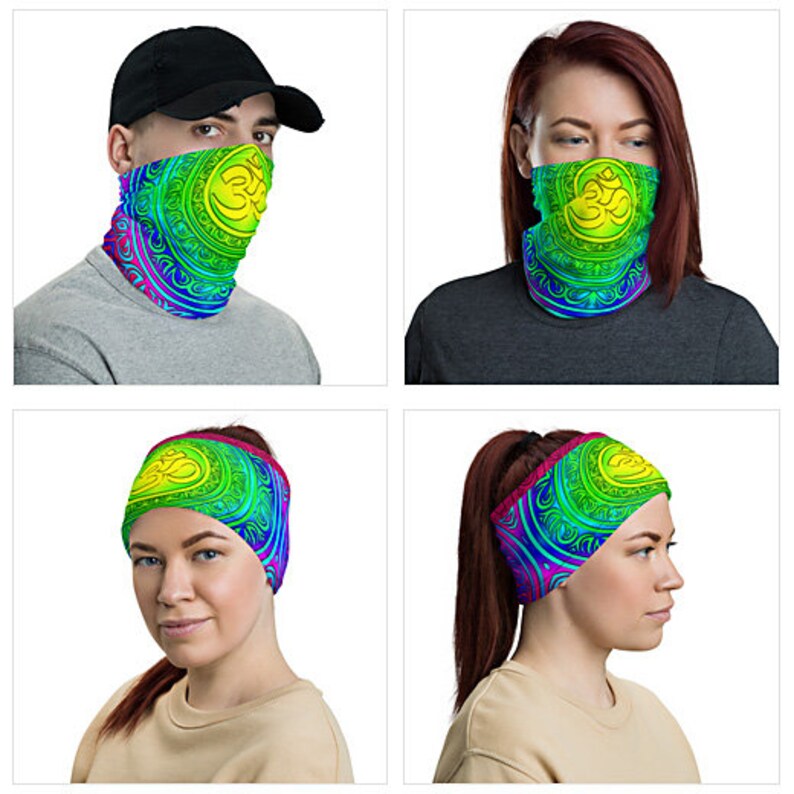 Yoga Face Mask OM Symbol Neck Gaiter Scarf Headwear Etsy