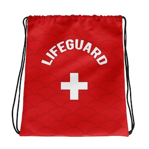 Rettungsschwimmer Drawstring Tasche, Rettungsschwimmer, Strand & Pool Patrouille, Baywatch, Rettungsresponer, Stuff