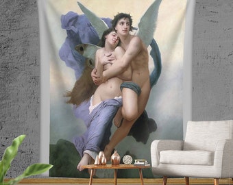 Porwanie Psyche, gobelin, wydruk artystyczny, reprodukcja obrazu Adolphe Williama Bouguereau