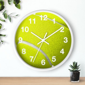 Tennis Wanduhr | Zeit zum Üben | Champion Uhr