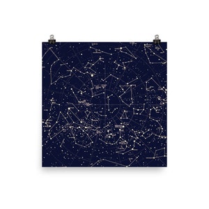 Constellations Poster, Night Sky, Stars Cosmos Universe - Etsy