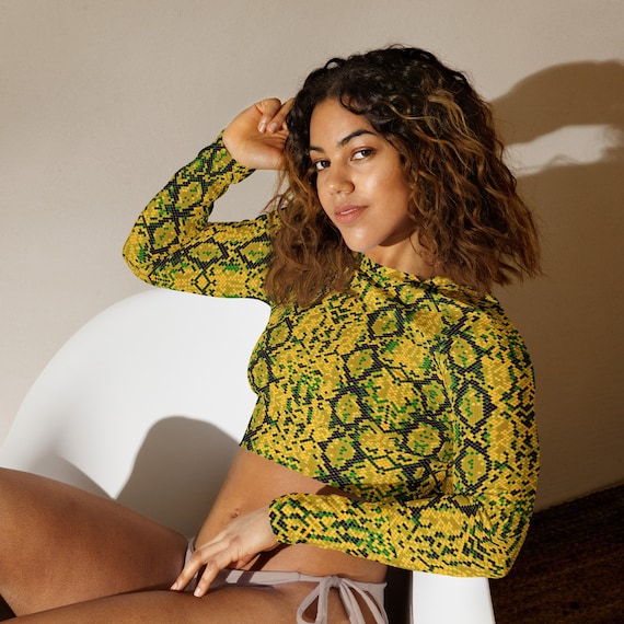 yellow snakeskin top