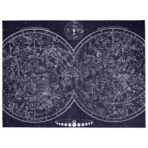 Couverture vintage constellations d'astronomie