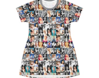 Vestido camiseta Arte del collage de Marilyn Monroe