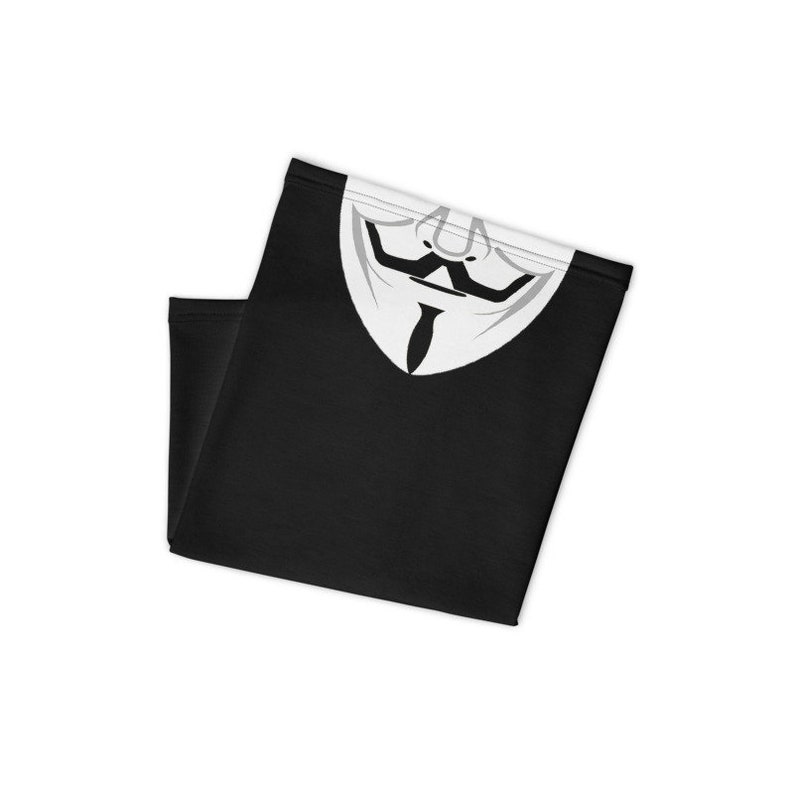 Anonymous Face Mask Guy Fawkes Neck Gaiter Protester Scarf Etsy