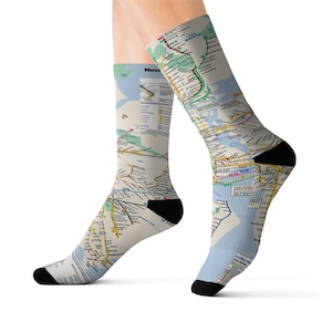 New York City U-Bahn Karte Socken