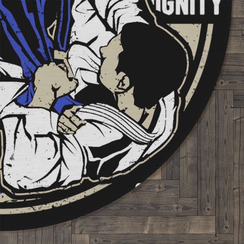 Dojo Rug Texture Jiu Jitsu Round Rug, Dojo Gym Rug, Boy Girl Kids Room, Jiu Jitsu ...