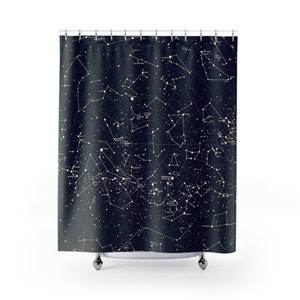 Rideaux de douche Constellations d'étoiles, univers Galaxy Cosmos