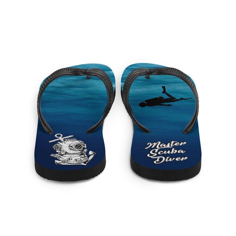Scuba Diving Flip Flops Master Scuba Diver Etsy UK