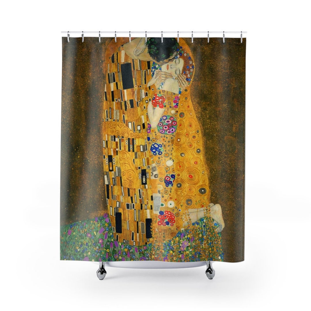 The Kiss Fine Art Shower Curtain, Gustav Klimt, Art Classic Gift Etsy