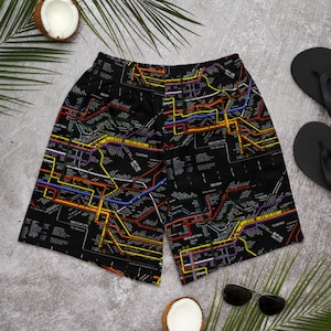 New York City Herren Athletic Shorts, U-Bahn Karte