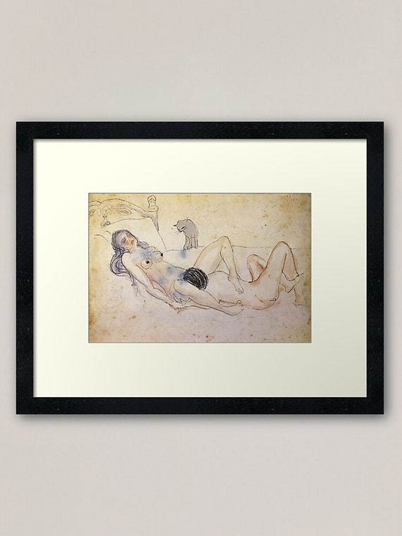 Pablo Picasso 1902 Homme Et Femme Avec Un Chat Poster Etsy