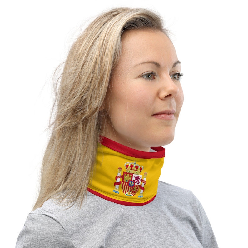 Spanish Flag Face Mask Neck Gaiter Scarf Headwear Spain Etsy