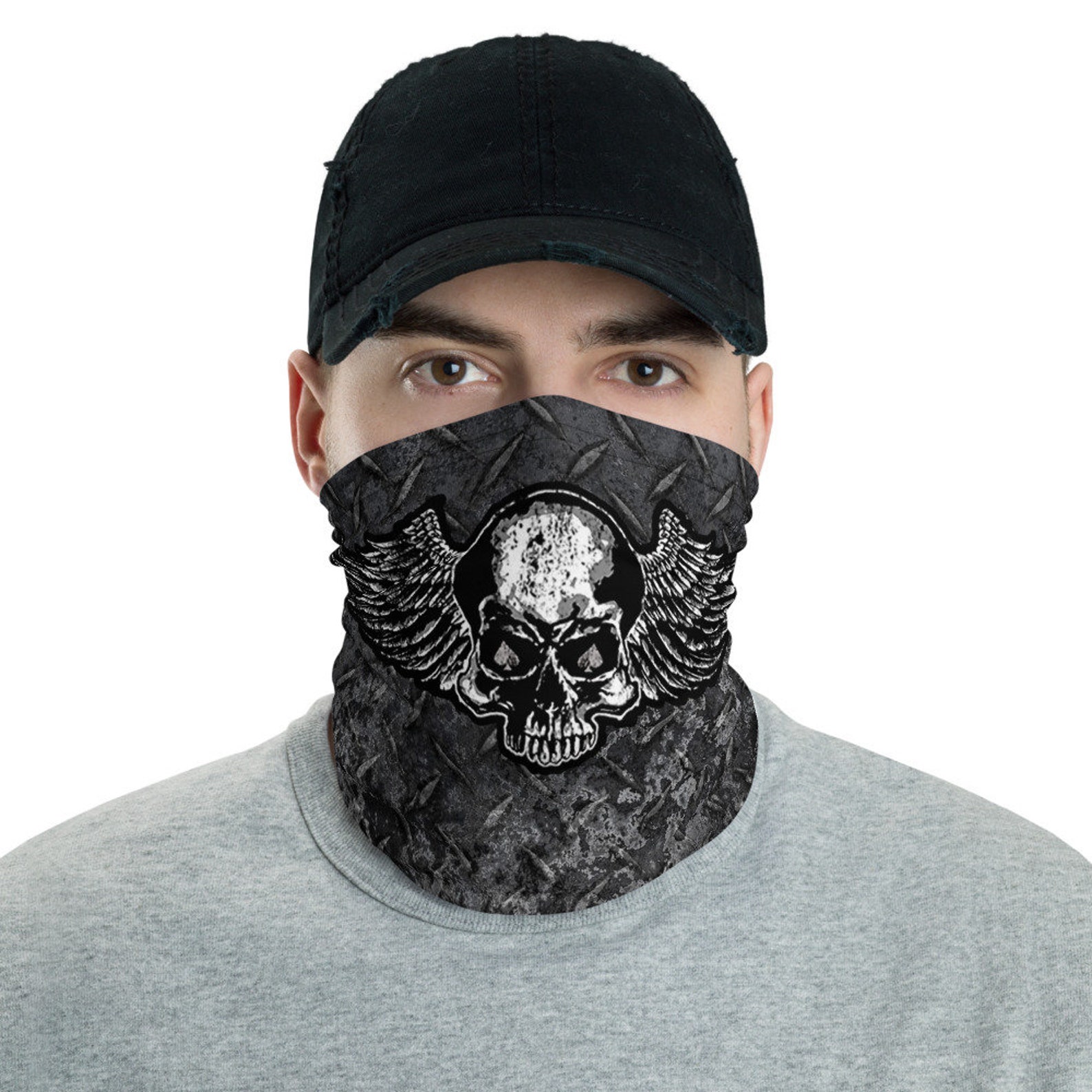 Biker Face Mask Neck Gaiter Headwear Facemask Headband Etsy