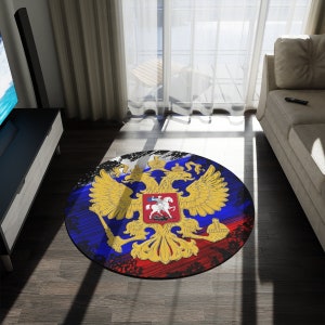 Russian Flag Round Rug, Russia - Etsy