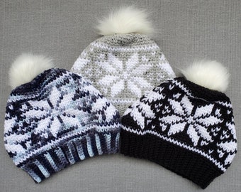 Patrón de ganchillo para gorro nórdico de invierno