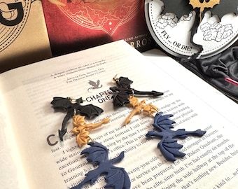 Dragon Trio Dangles, Dragon Studs, Bookish Studs, Fourth Wing studs, Fourth wing Dangles, Bookish Dangles, Clay Earrings, Handmade Earrings