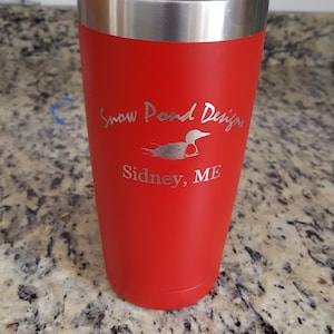 Stainless Steel Tumbler, Personalized Tumbler, Laser Marked, Wedding Gift, Gift, Custom, 20 oz, Polar Camel, Travel Mug