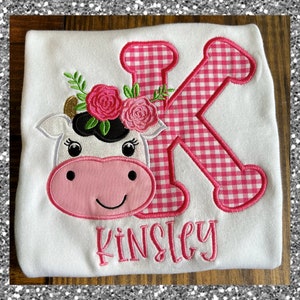 Monogrammed Cow Shirt
