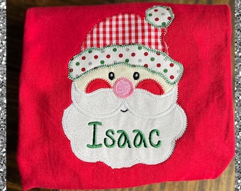 Monogrammed Christmas Santa Shirt
