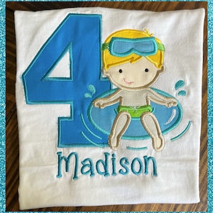 Summer Pool Party Birthday Shirt