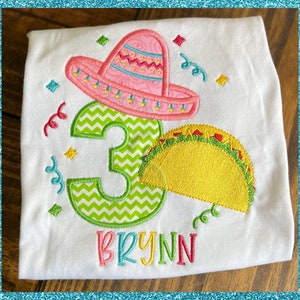 Girls Fiesta Birthday Shirt