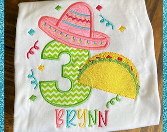 Girls Fiesta Birthday Shirt