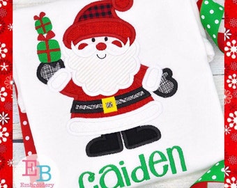 Monogrammed Christmas Santa Shirt