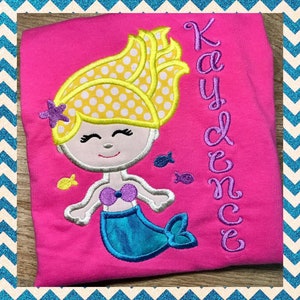 Monogrammed Summer Mermaid shirt