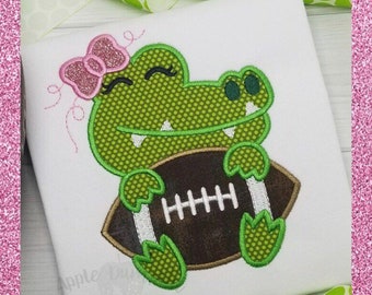 Girls Monogrammed Gators Football Shirt