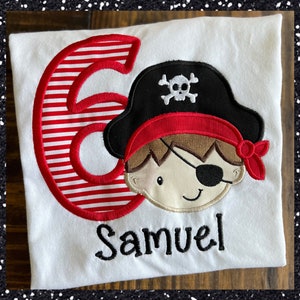 Boys Pirate Birthday Shirt