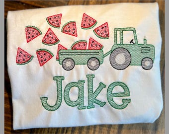 Summer Watermelon Tractor Shirt