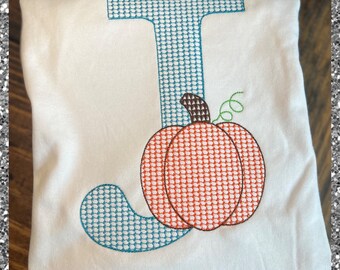 Boys Fall Monogrammed Pumpkin Shirt